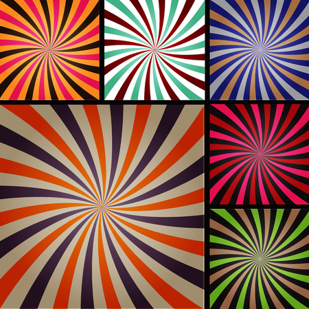 Comic book explosion superhero pop art style colored radial lines background. Manga or anime speed frame.のイラスト素材