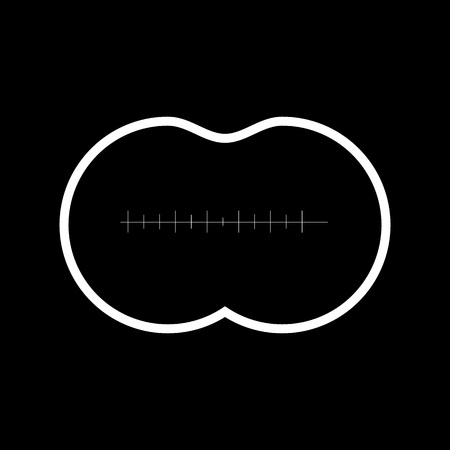 View binoculars with sharp edges. Vector solatedのイラスト素材