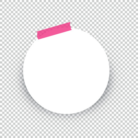 Sticky circle note isolated on transparent backgroundのイラスト素材