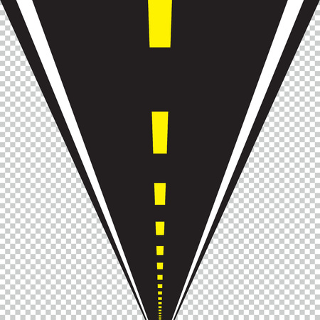 Road long perspective vector illustration. Isolated templateのイラスト素材