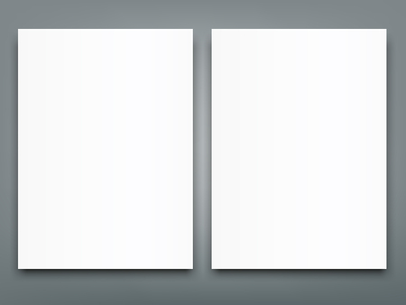 Blank poster bi fold brochure mockup cover template.のイラスト素材