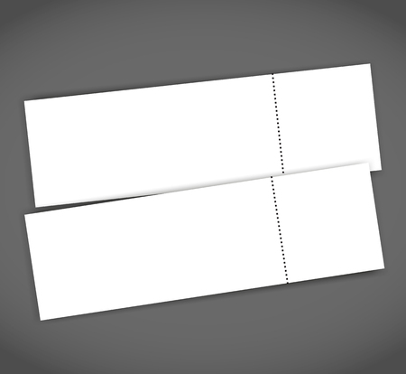 Blank event concert ticket mockup template. Concert, party or festival ticket design template.のイラスト素材