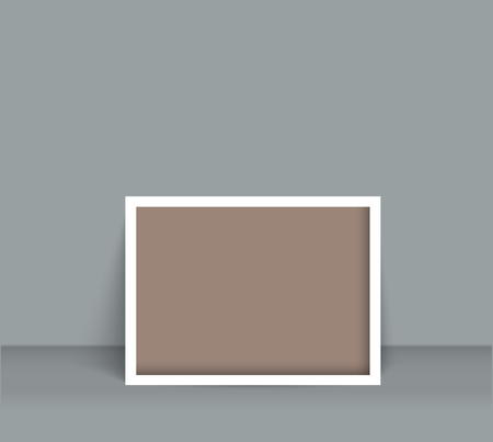 Blank frame brochure mockup cover template.のイラスト素材