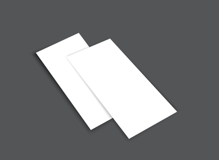 Blank bi fold brochure mock up portrait cover. Isolated.のイラスト素材