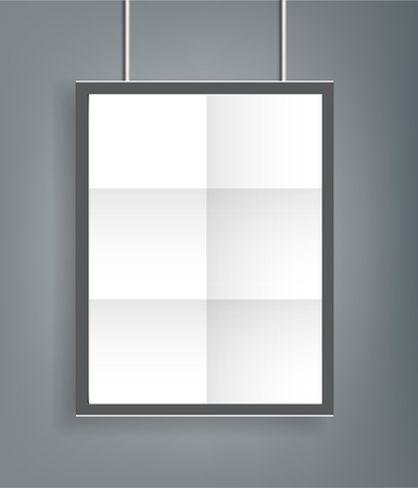 Blank poster bi fold brochure mockup cover template.のイラスト素材