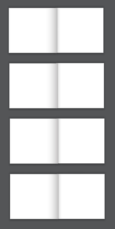 Blank catalogue landscape brochure mockup cover template.のイラスト素材