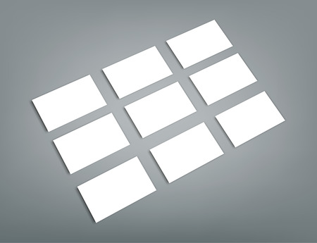 Blank business card with shadow mockup cover template.のイラスト素材