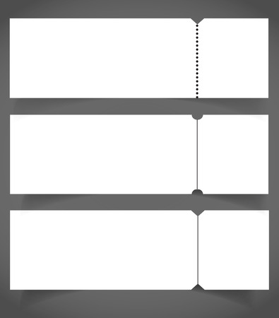 Set of Blank event concert ticket mockup template. Concert, party or festival ticket design templateのイラスト素材