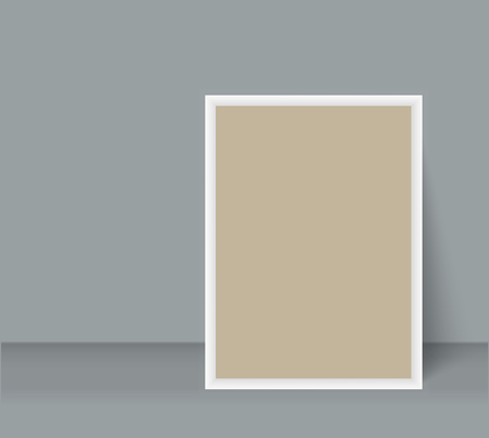 Realistic Blank Photo Frame brochure mockup cover template. Vector illustration.のイラスト素材