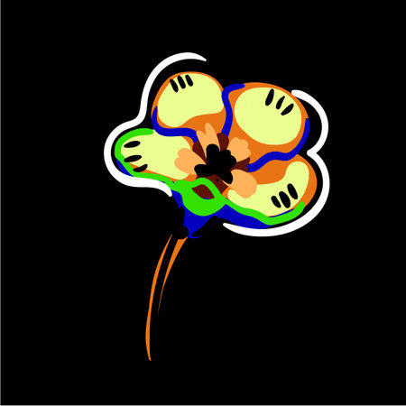 Flower in a vector style isolated. Vector flower for background, texture, wrapper pattern, frame, or border.のイラスト素材