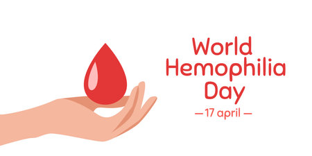 World Haemophilia Day. Health awareness vector template for banner, card, poster, and background.のイラスト素材