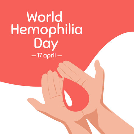 World Hemophilia Day Vector Illustration. Suitable for greeting card, poster and bannerのイラスト素材