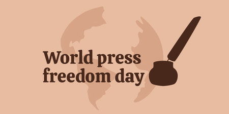 World press freedom day concept vector illustration. World Press Freedom Day or World Press Day to raise awareness of the importance of freedom of the press. End Impunity for Crimes against Journalismのイラスト素材