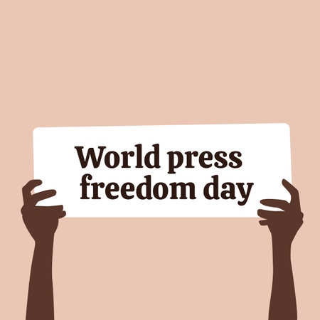 World press freedom day concept vector illustration. World Press Freedom Day or World Press Day to raise awareness of the importance of freedom of the press. End Impunity for Crimes against Journalismのイラスト素材