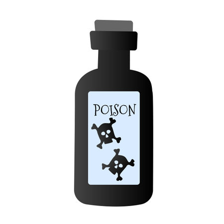 Vintage hand drawn bottle of poison vector illustration.のイラスト素材