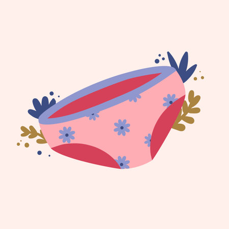 Women s underwear. Concept of menstruation in women. Vector illustration.のイラスト素材