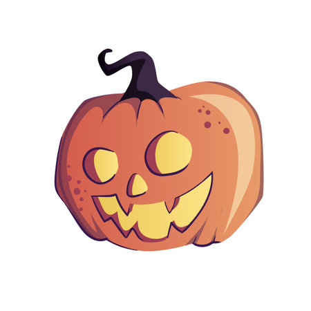 Halloween pumpkin on a white background. Vectorのイラスト素材