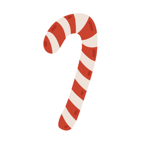 Christmas candy cane caramel isolated on a white background. Red and white stripesのイラスト素材
