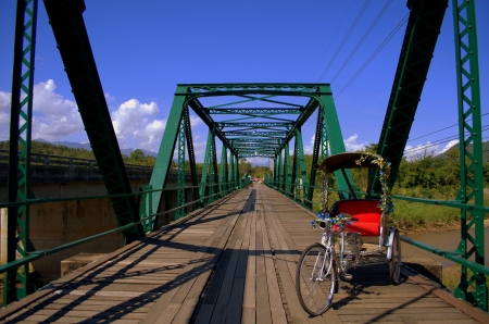 Pai town in Mae Hong son,Backpack history Paiの写真素材