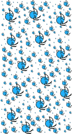 fish pattern backgroundのイラスト素材