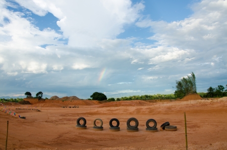 Motocross motorbike Racecourseの写真素材