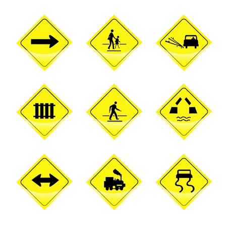 signs vector on white backgroundのイラスト素材