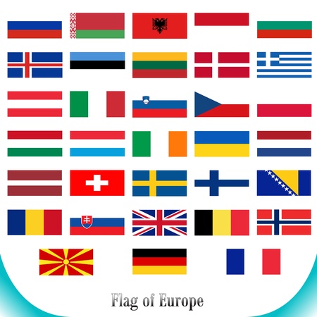 Flags set of Europeのイラスト素材