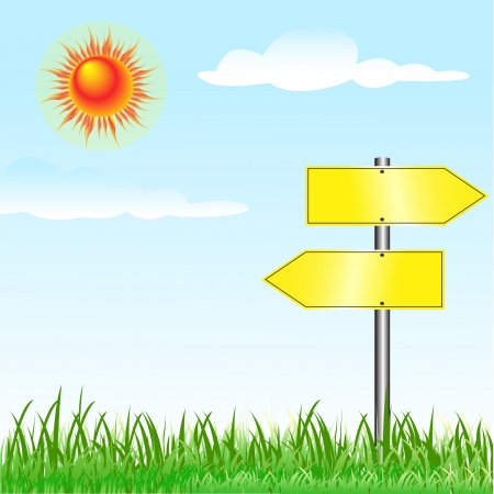 Sign label vector on nature parkのイラスト素材