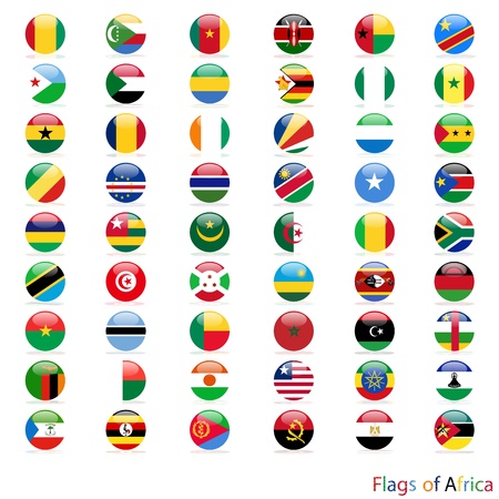 Circle of the flag Africa vectorのイラスト素材