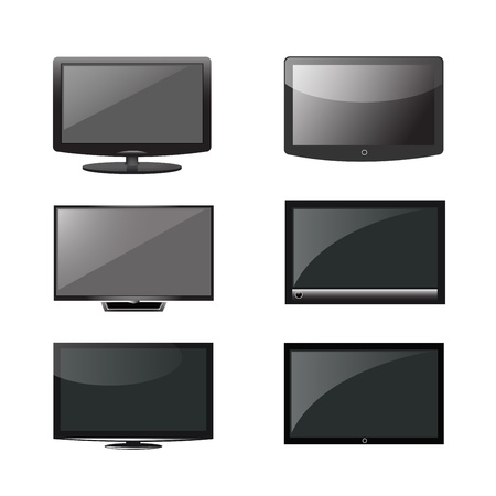 Television vector setのイラスト素材