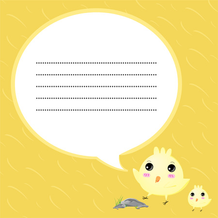Speech bubbles so cute ,The words box with cute cartoonのイラスト素材
