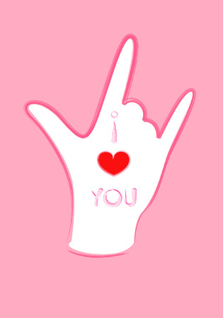 Hands symbol of I love youのイラスト素材