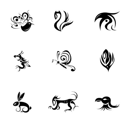 set of tattoo vector designのイラスト素材