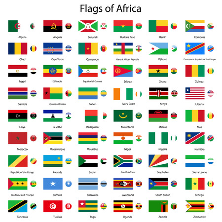 Flags of Africaのイラスト素材