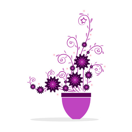 design of fower in potのイラスト素材