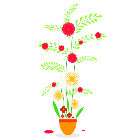 design of fower in potのイラスト素材