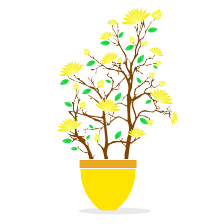 design of fower in potのイラスト素材