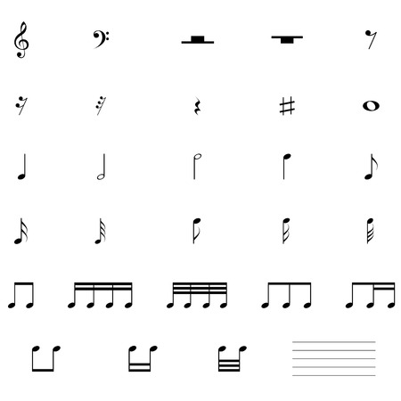 musical note iconのイラスト素材