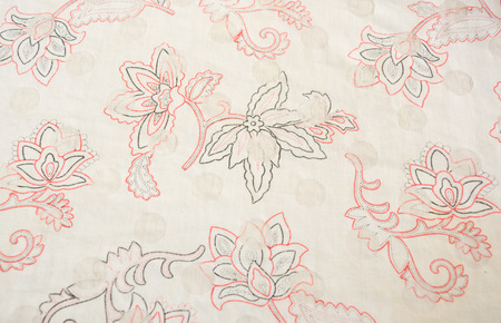 Seamless flower pattern on the fabricの写真素材