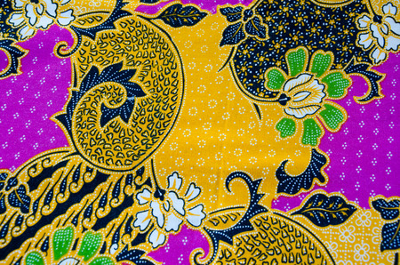 Thai style seamless pattern on the fabricの写真素材