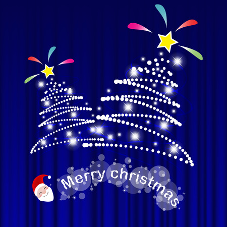 Christmas tree vector backgroundのイラスト素材