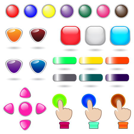 web button collection set for websiteのイラスト素材