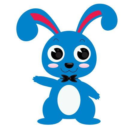 ultramarine rabbit vector illustrator isolatedのイラスト素材