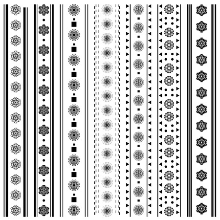 Set Calligraphic line design illustrator on white backgroundのイラスト素材