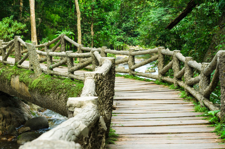 Stone bridge over the riverの写真素材