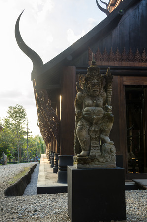 Black house museum or Baandum museum the art of Dr.Thawan Duchanee national artists of Thailand located at Chiang Rai,Thailandのeditorial素材