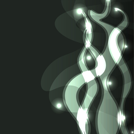 abstract white curve on dark backgroundのイラスト素材