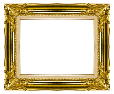 Antique Picture Frames on white isolatedの写真素材