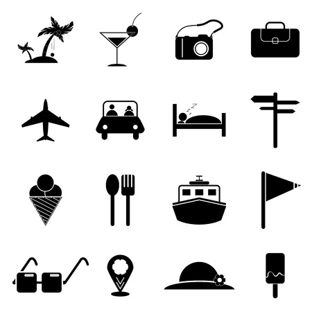 travel icons set designs vector,icon travel vector,travel signs and symbolsのイラスト素材