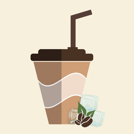 ice coffee vectorのイラスト素材